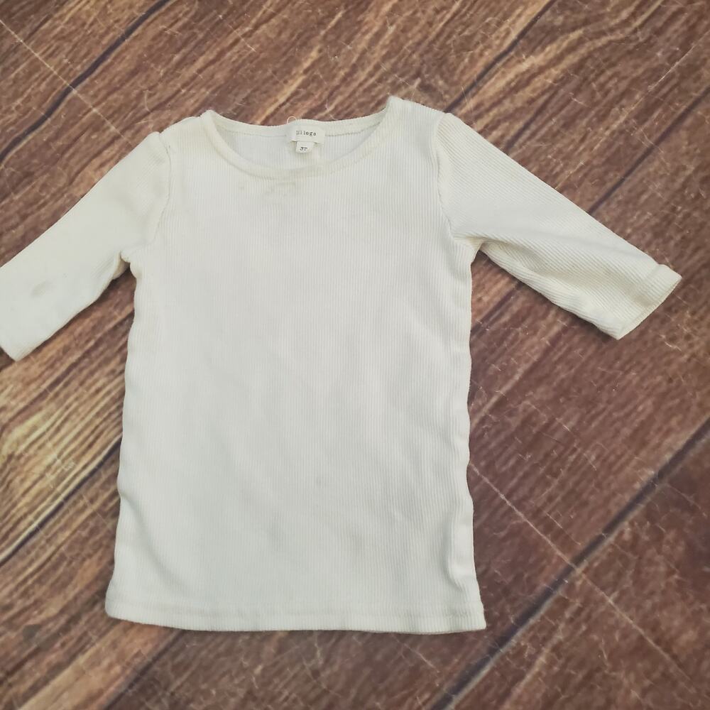 Lil Legs off white ribbed top sz 3T